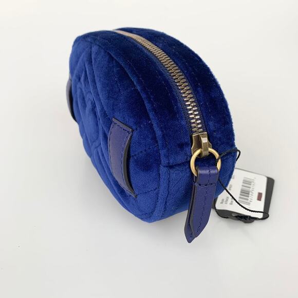 NWT Gucci GG Marmont Quilted Waist Bag Belt Bag Navy - Picture 10 of 16